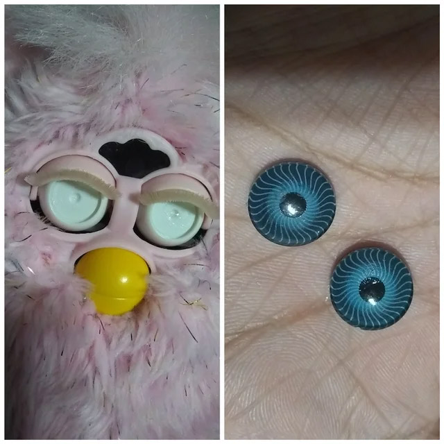 how to paint furby eyes